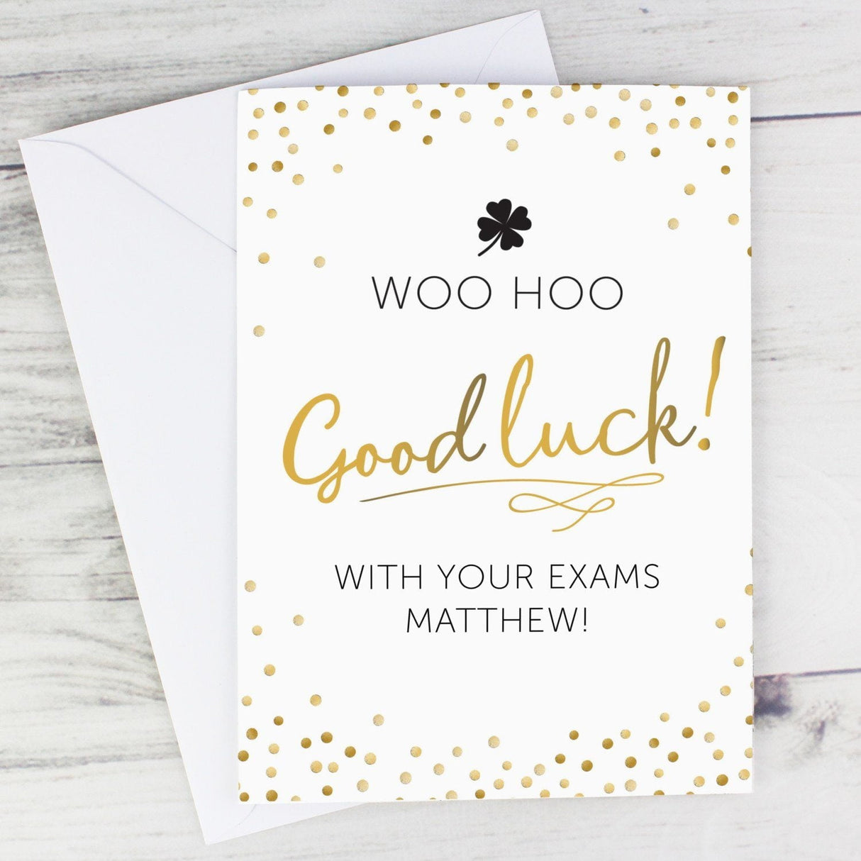 Personalised Good Luck Card: 1 - Greeting Cards By Gift Moments
