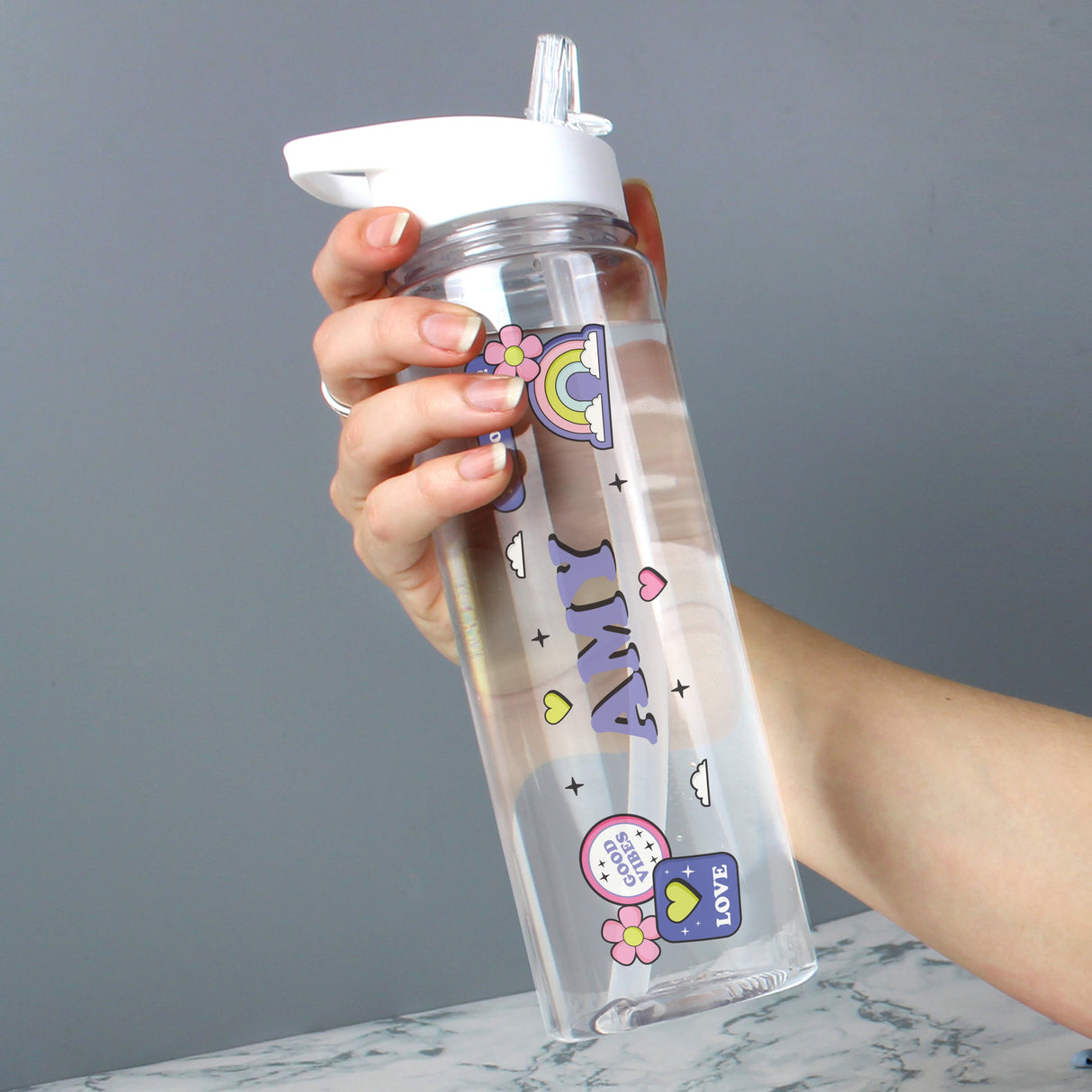 Personalised Good Vibes Water Bottle - Shop Water Bottles At Gift Moments - 2
