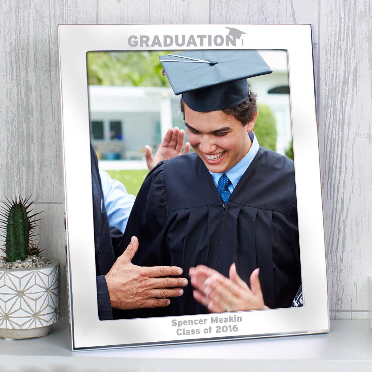 Personalised Graduation 10x8 Silver Photo Frame: 1 - Photo Frames By Gift Moments