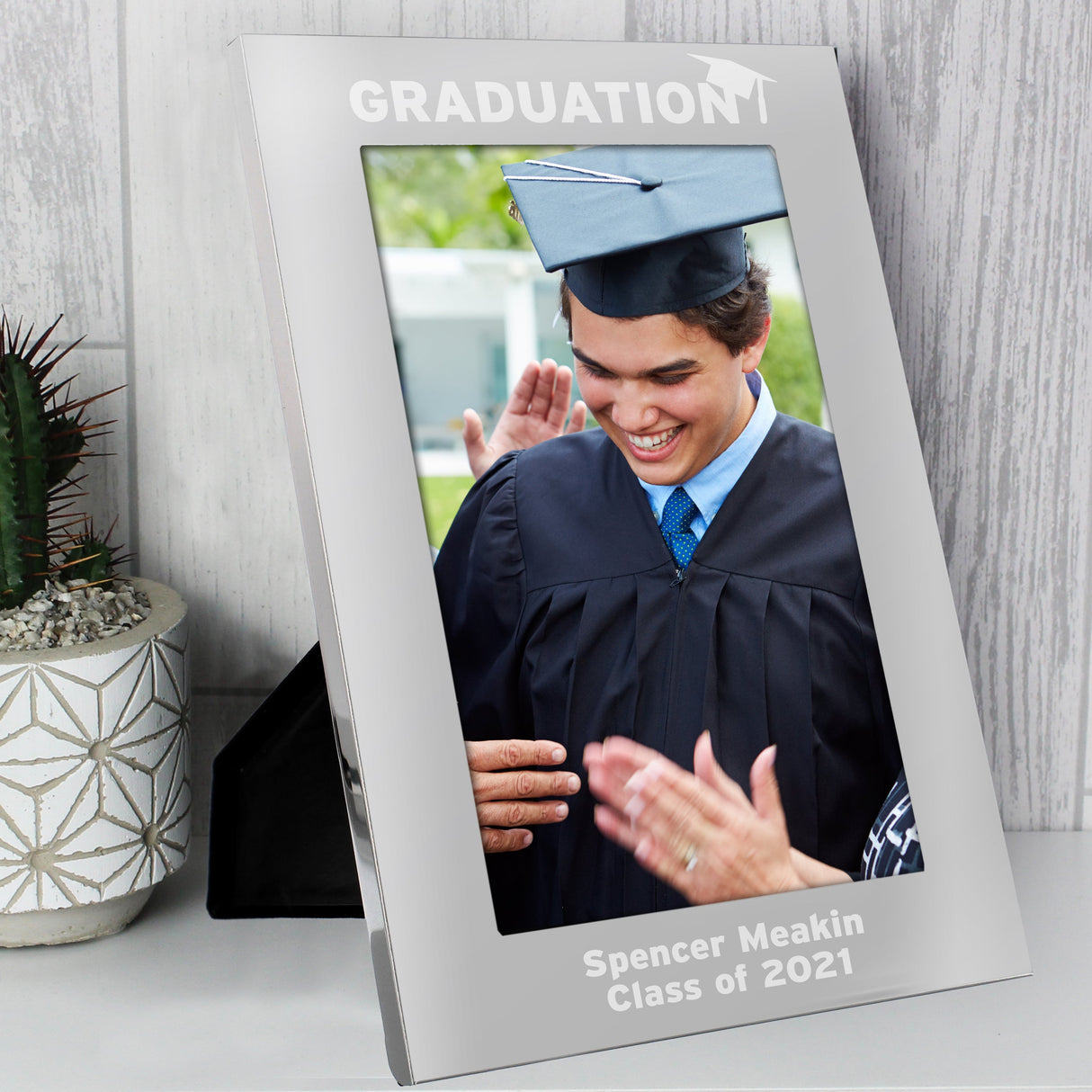 Personalised Graduation 5x7 Silver Photo Frame: 1 - Photo Frames By Gift Moments