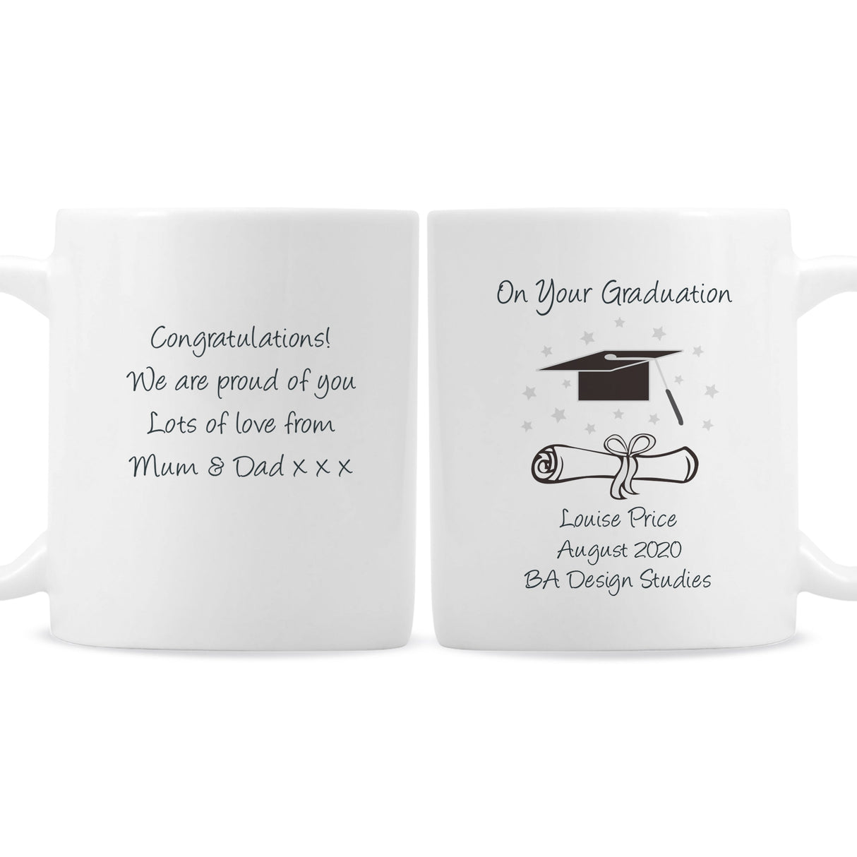 Personalised Graduation Mug: 3 - Mugs By Gift Moments