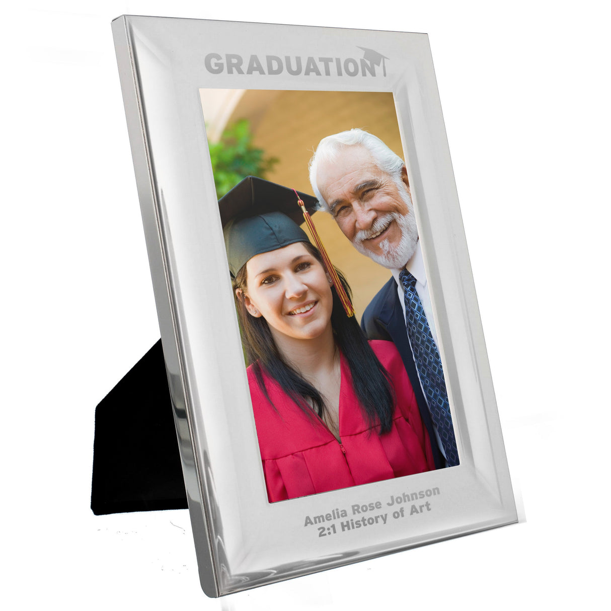 Personalised Graduation Silver 4x6 Photo Frame: 4 - Photo Frames By Gift Moments
