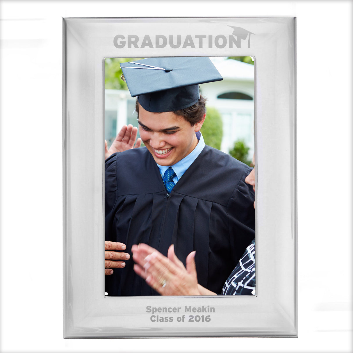 Personalised Graduation Silver 4x6 Photo Frame: 3 - Photo Frames By Gift Moments
