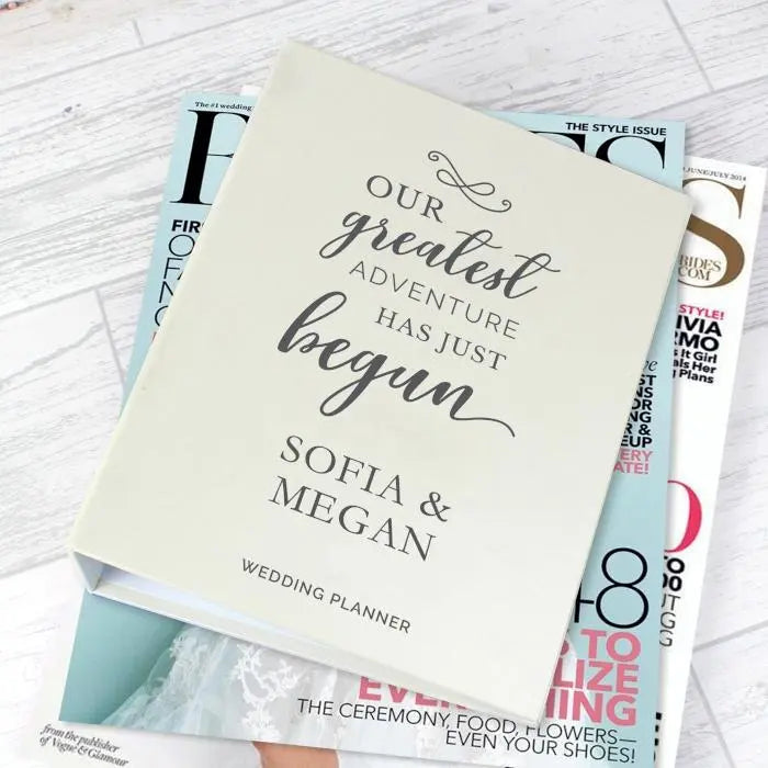 Personalised Our Greatest Adventure Wedding Planner - Shop Calendars & Planners At Gift Moments - 2