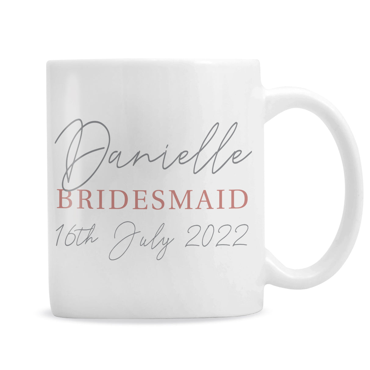 Personalised Grey & Blush Mug: 5 - Mugs By Gift Moments