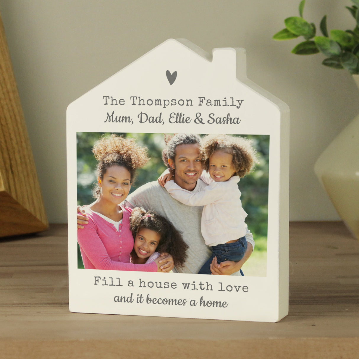 Personalised Grey Heart Photo House Ornament - Shop Ornaments At Gift Moments - 1