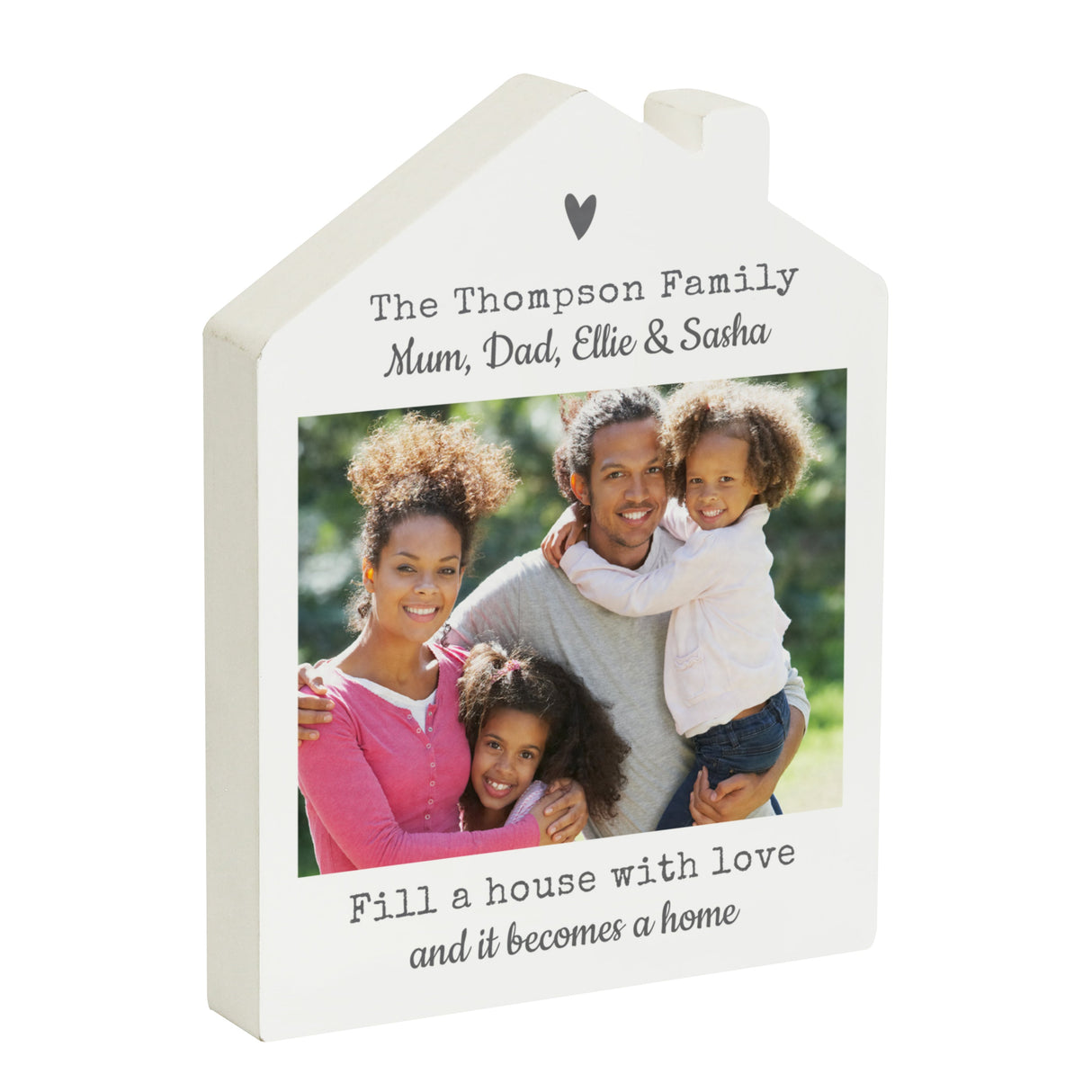 Personalised Grey Heart Photo House Ornament - Shop Ornaments At Gift Moments - 5
