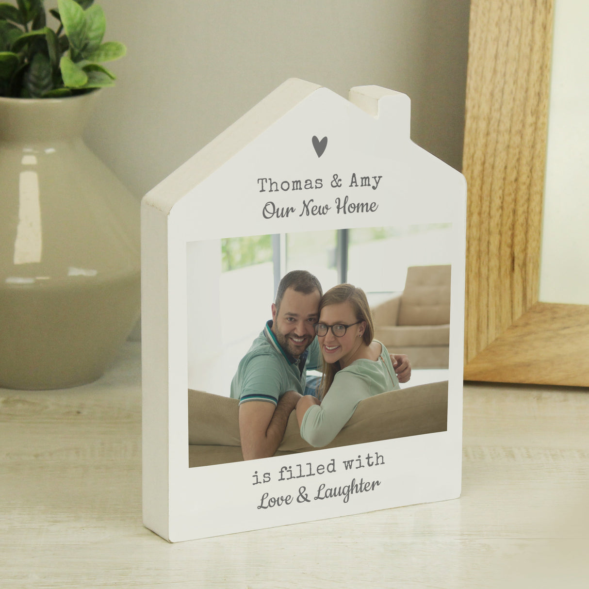 Personalised Grey Heart Photo House Ornament - Shop Ornaments At Gift Moments - 2