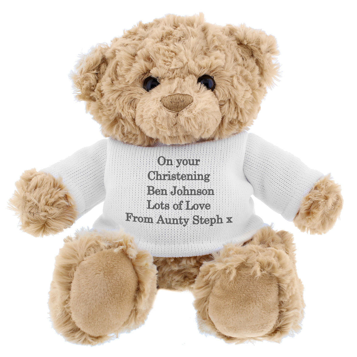Personalised Grey Message Teddy Bear: 2 - Teddy Bears & Soft Toys By Gift Moments