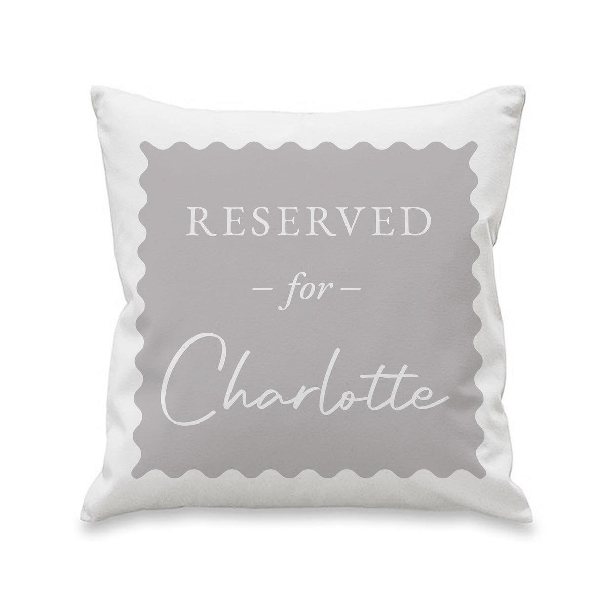 Personalised Grey Reserved For Cushion: 4 - Cushions By Gift Moments