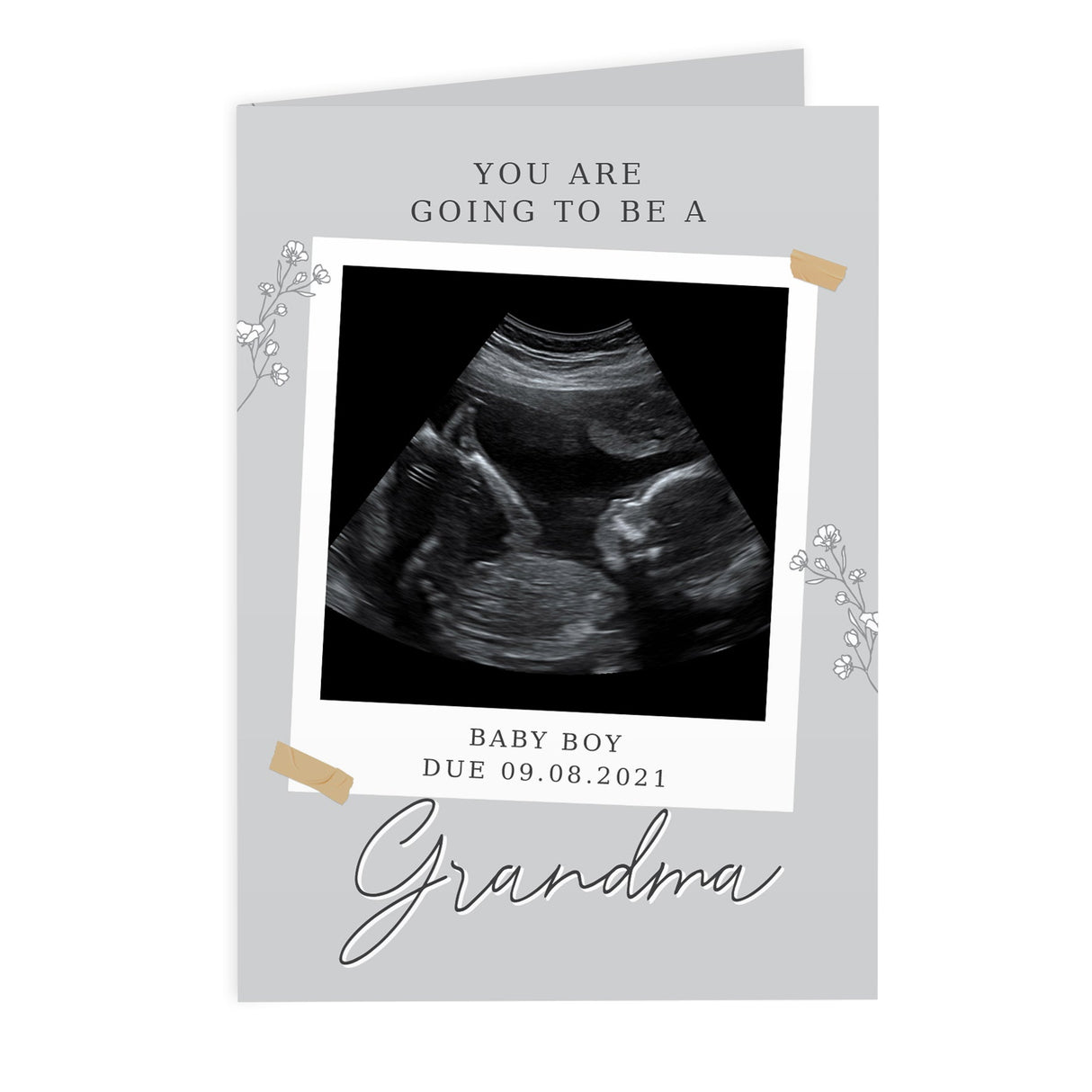 Personalised Grey Snapshot Photo Upload Greeting Card: 5 - Greeting Cards By Gift Moments