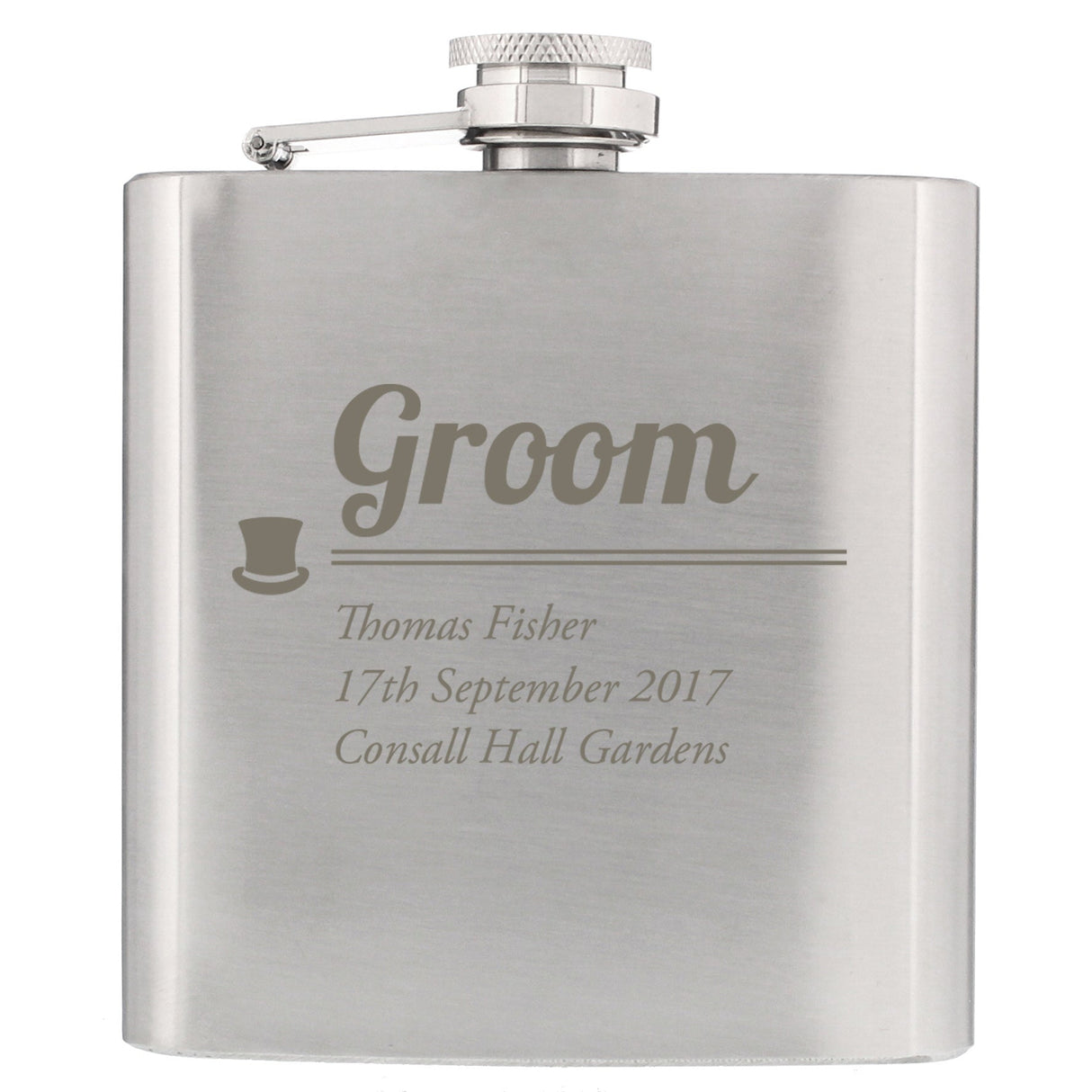 Personalised Groom Hip Flask: 2 - Hip Flasks By Gift Moments