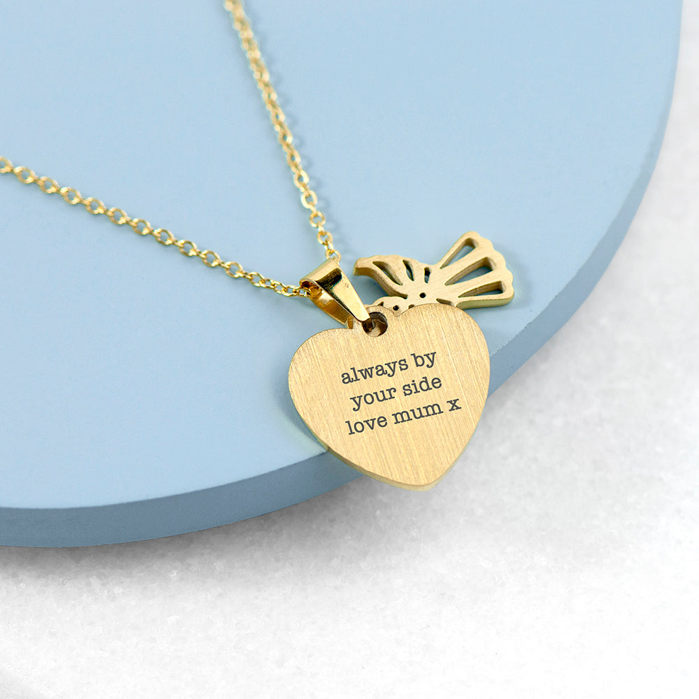 Personalised Guardian Angel Pendant Necklaces: 2 - Necklaces By Gift Moments