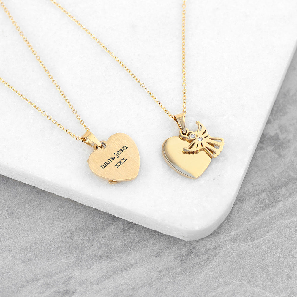 Personalised Guardian Angel Pendant Necklaces: 1 - Necklaces By Gift Moments