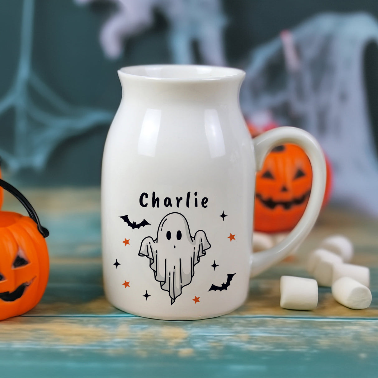 Personalised Halloween Ghost Jug: 2 - Mugs By Gift Moments