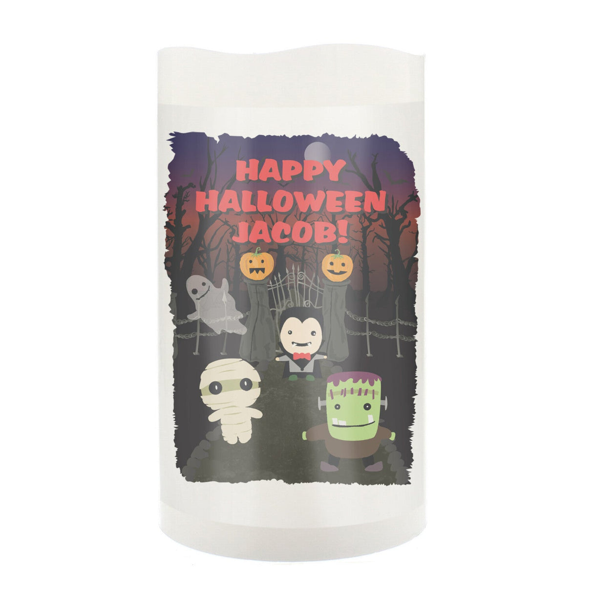 Personalised Halloween LED Candle: 3 - LED Lighting By Gift Moments