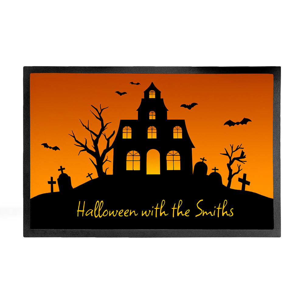 Personalised Halloween Spooky House Doormat - Shop Doormats At Gift Moments - 2