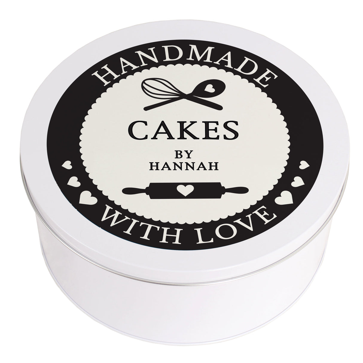 Personalised Handmade With Love Cake Tin: 5 - Storage By Gift Moments