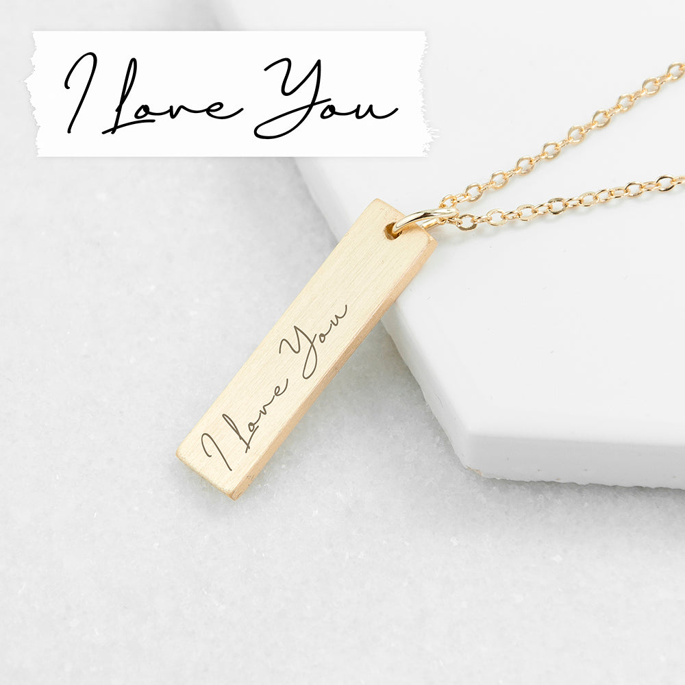 Personalised Handwriting Bar Necklace - Shop Necklaces At Gift Moments - 3