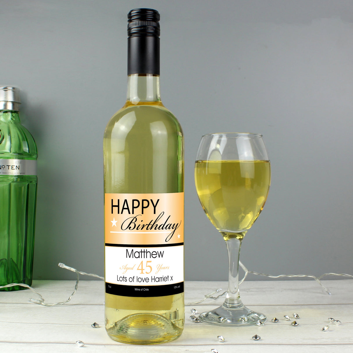 Personalised Happy Birthday White Wine: 1 - Wine By Gift Moments