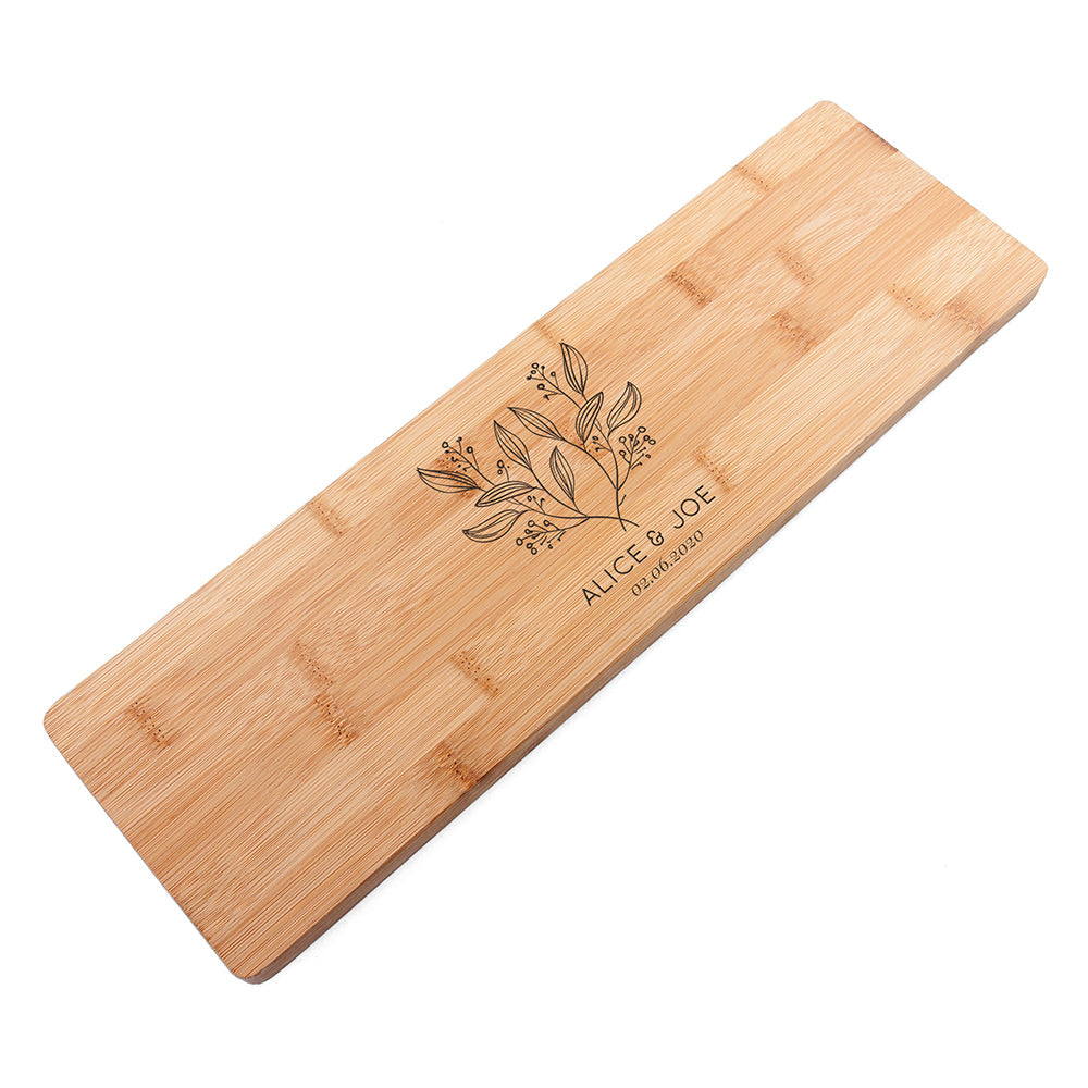 Personalised Happy Couple Bamboo Serving Board: 5 - Chopping Boards By Gift Moments
