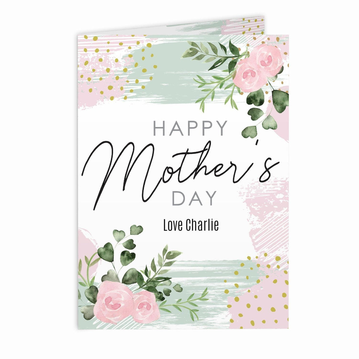 Personalised Happy Mothers Day Abstract Rose Card: 3 - Greeting Cards By Gift Moments