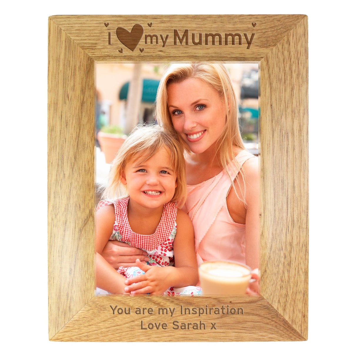 Personalised I Heart My... 5x7 Oak Finish Photo Frame: 1 - Photo Frames By Gift Moments
