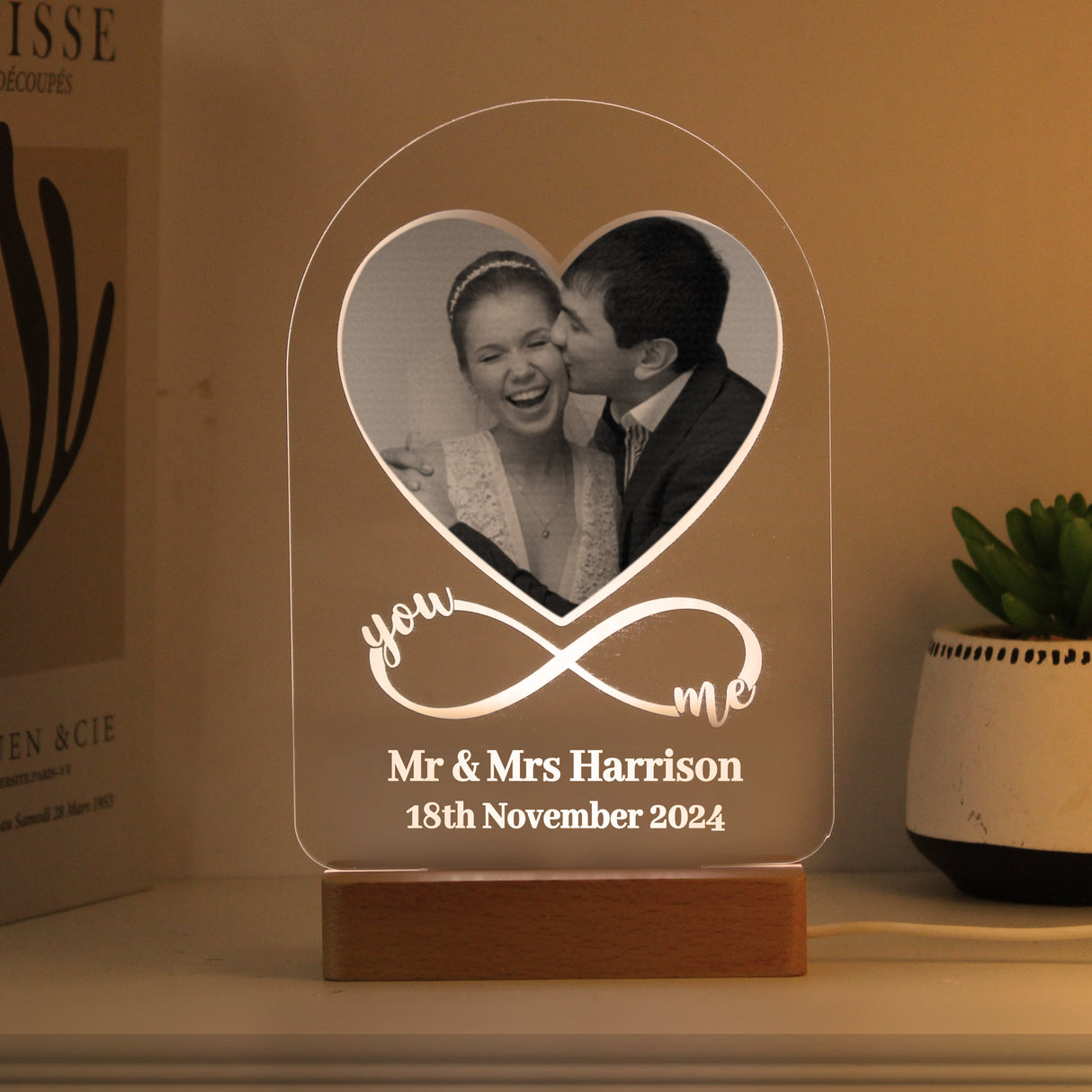Personalised Heart Photo Upload LED Light - Shop LED Lighting At Gift Moments - 9