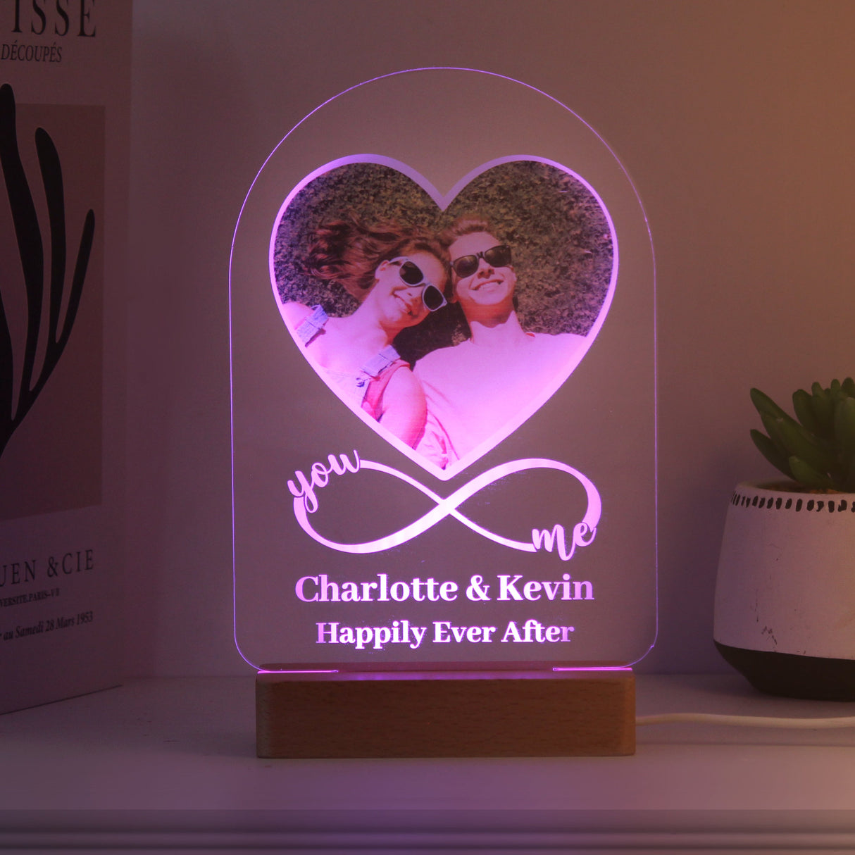 Personalised Heart Photo Upload LED Light - Shop LED Lighting At Gift Moments - 2