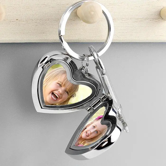 Personalised Heart Photoframe Keyring: 4 - Keyrings By Gift Moments