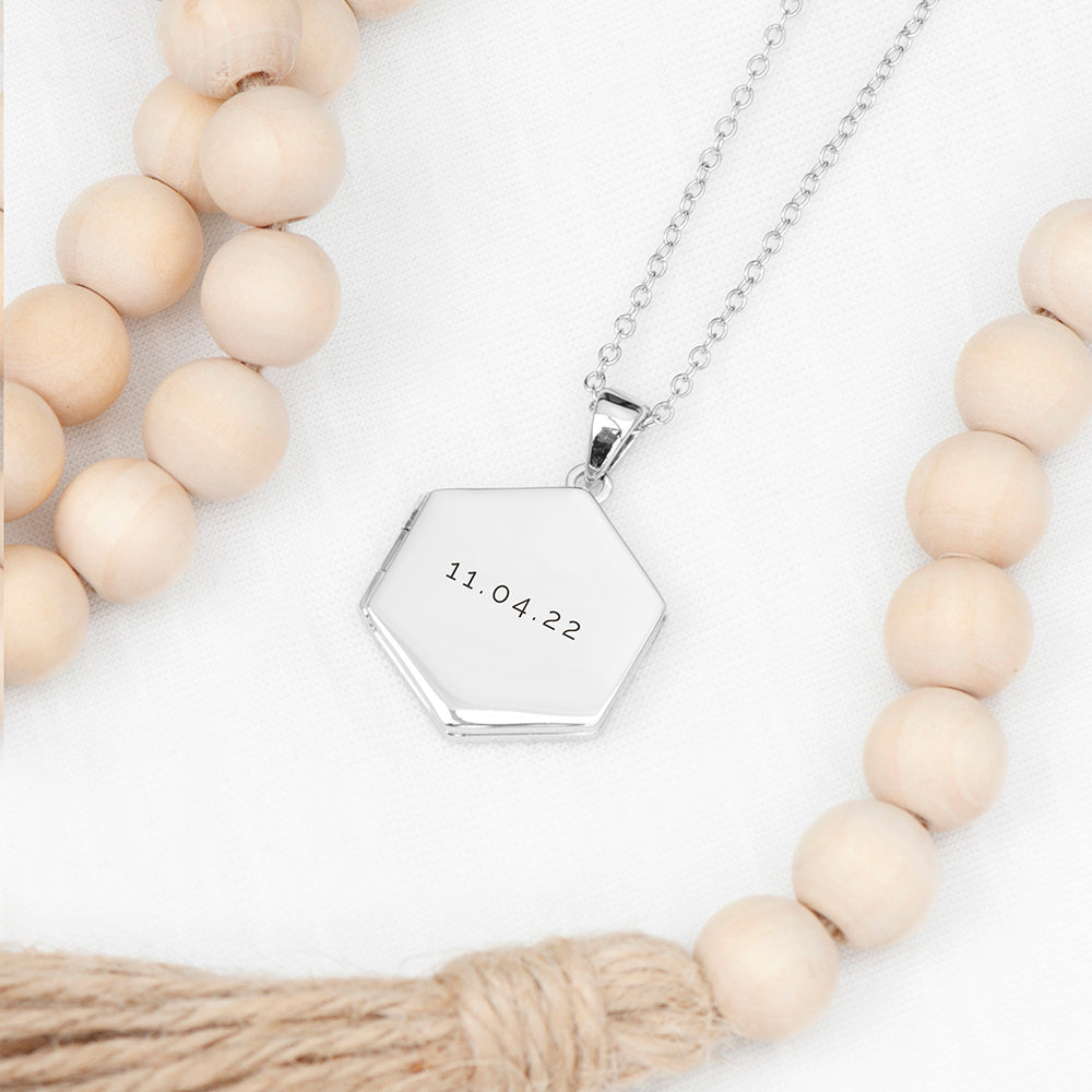 Personalised Hexagonal Photo Locket Necklaces: 11 - Necklaces By Gift Moments