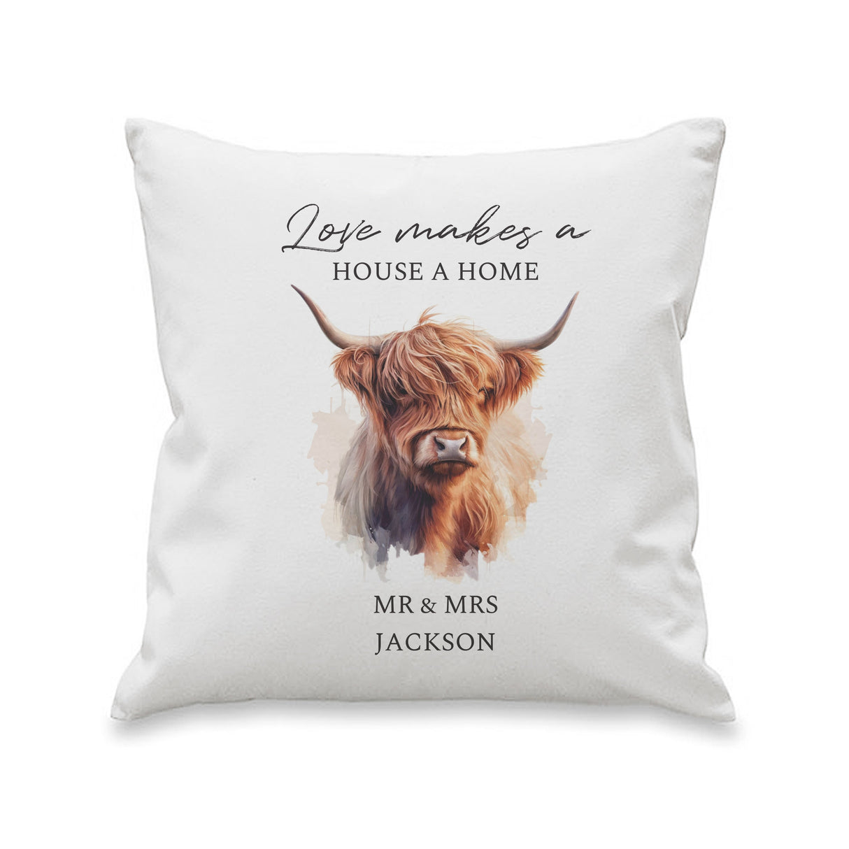 Personalised Highland Cow Cushion: 5 - Cushions By Gift Moments