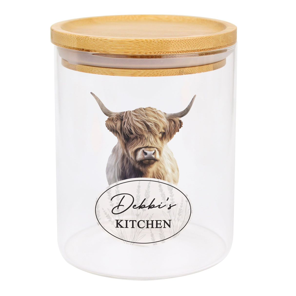 Personalised Highland Cow Glass Storage Jar - Shop Storage At Gift Moments - 5