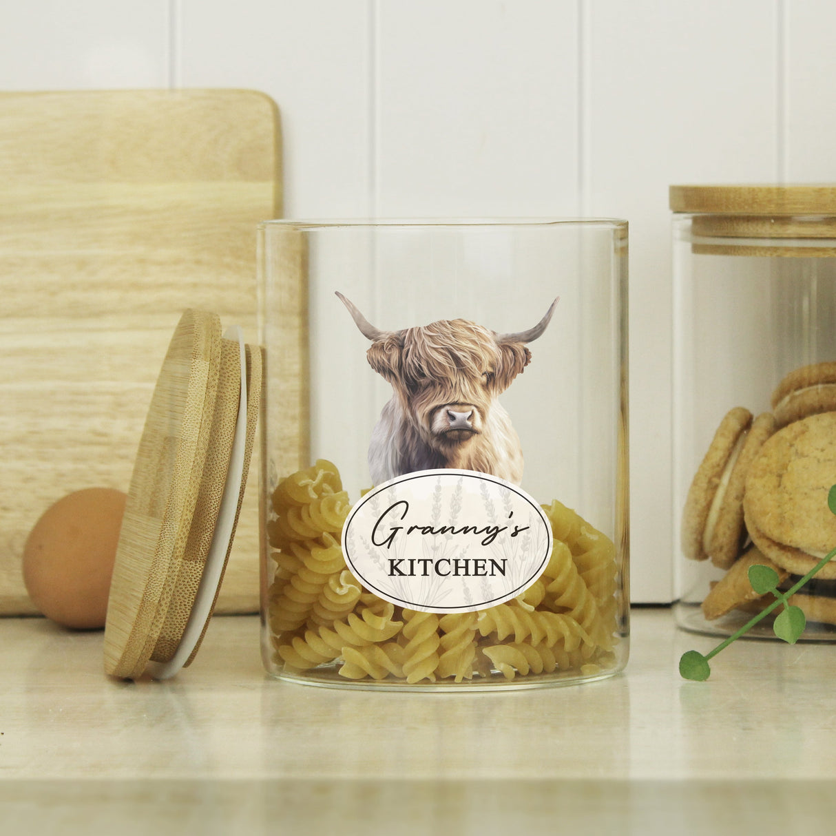 Personalised Highland Cow Glass Storage Jar - Shop Storage At Gift Moments - 4