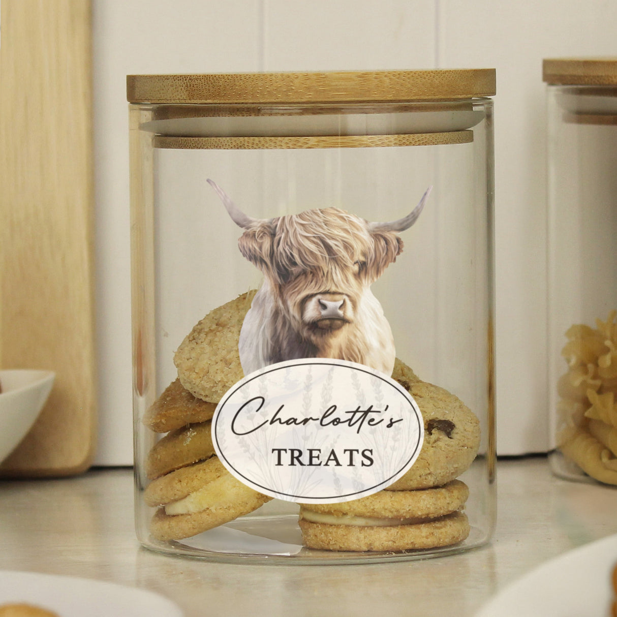 Personalised Highland Cow Glass Storage Jar - Shop Storage At Gift Moments - 1