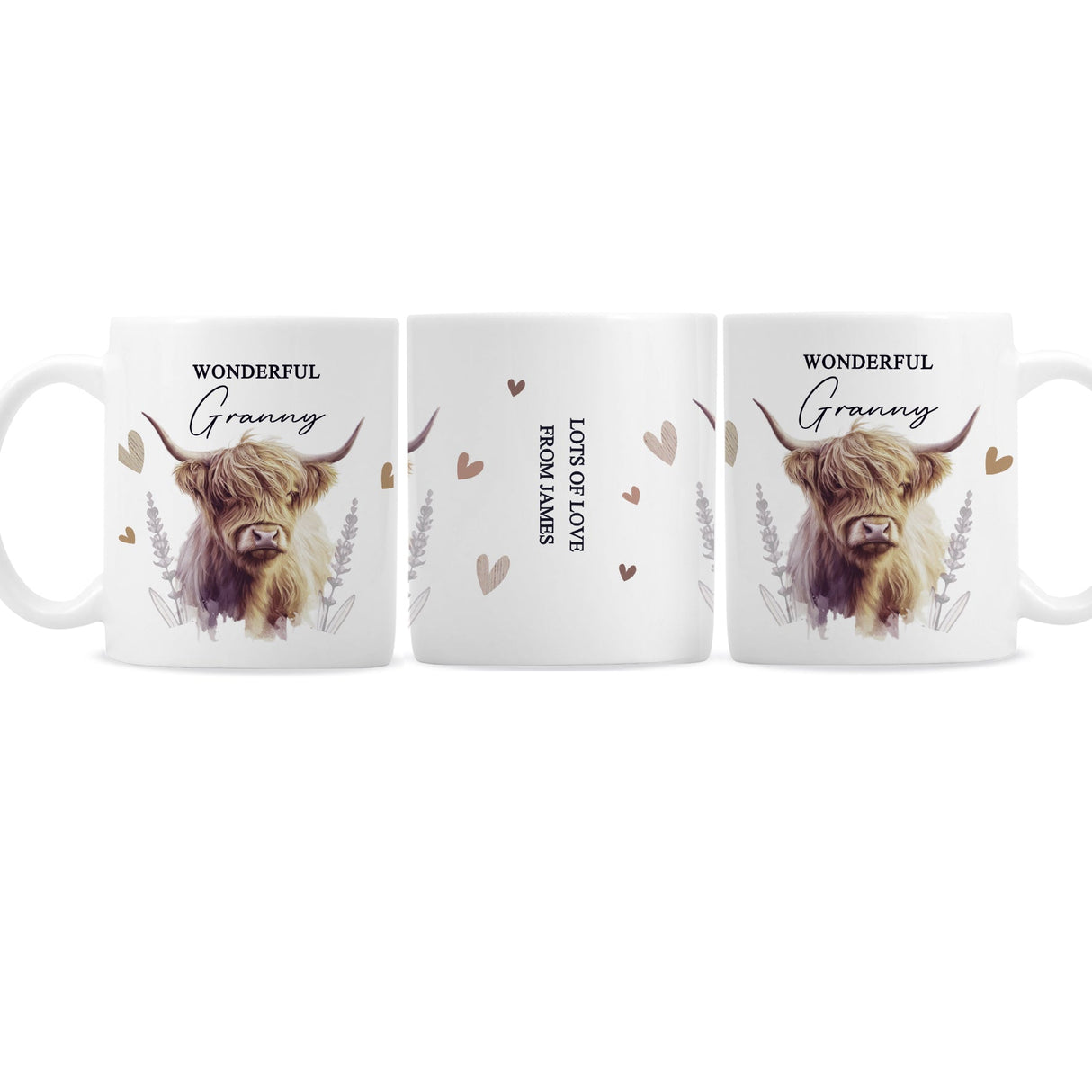 Personalised Highland Cow Mug: 5 - Mugs By Gift Moments