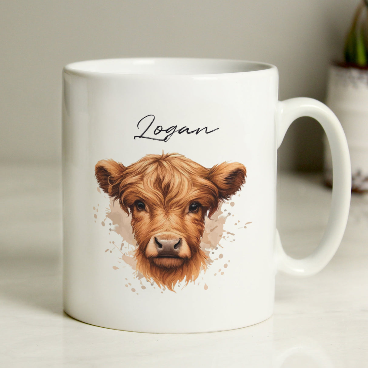 Personalised Highland Cow Mug - Boy: 2 - Mugs By Gift Moments