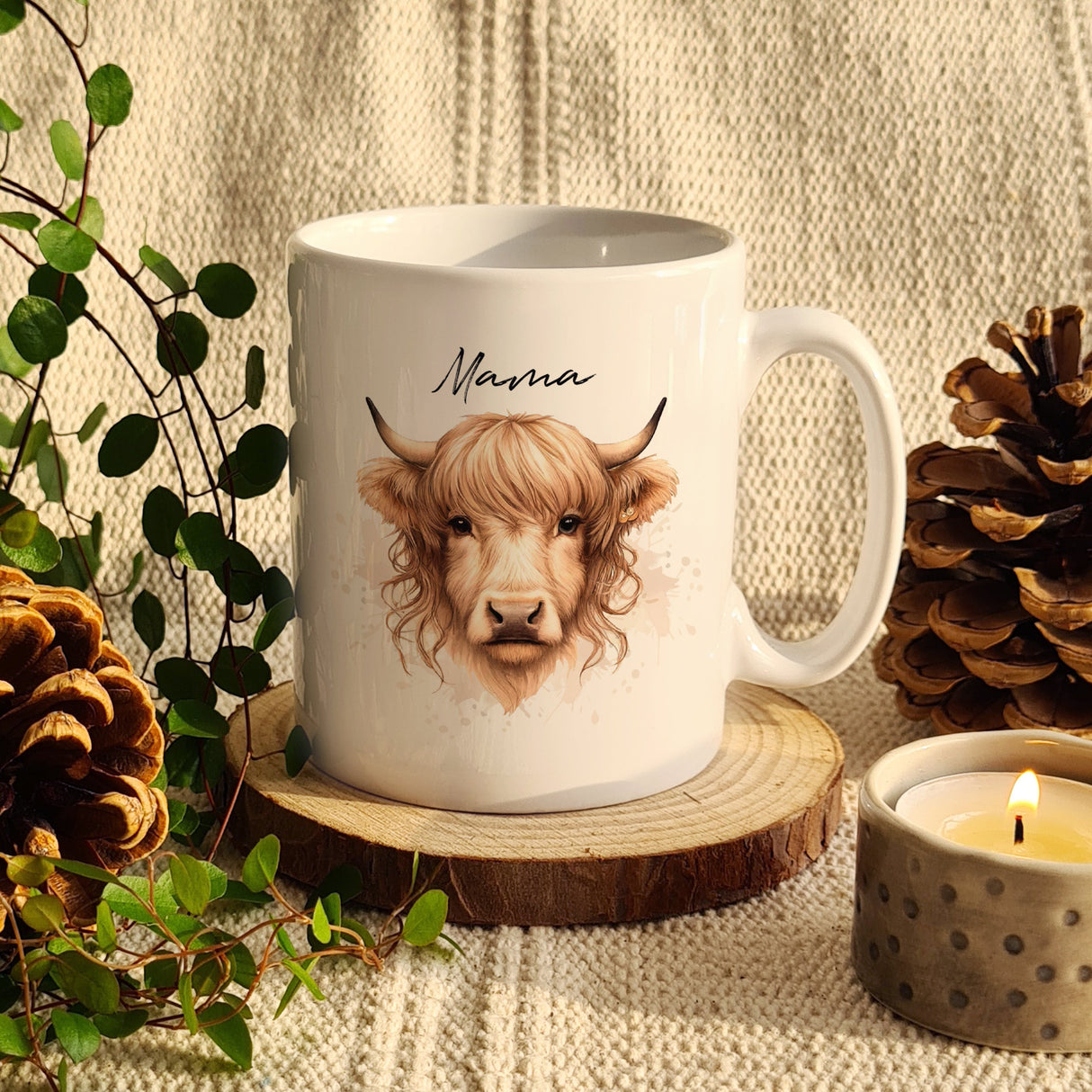 Personalised Highland Cow Mug - Female: 2 - Mugs By Gift Moments