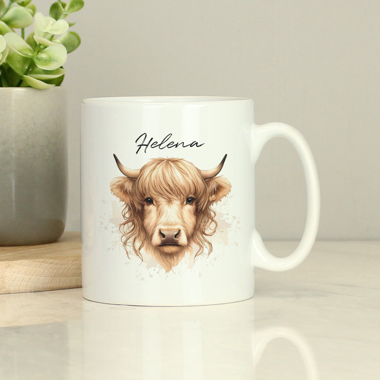 Personalised Highland Cow Mug - Female: 1 - Mugs By Gift Moments