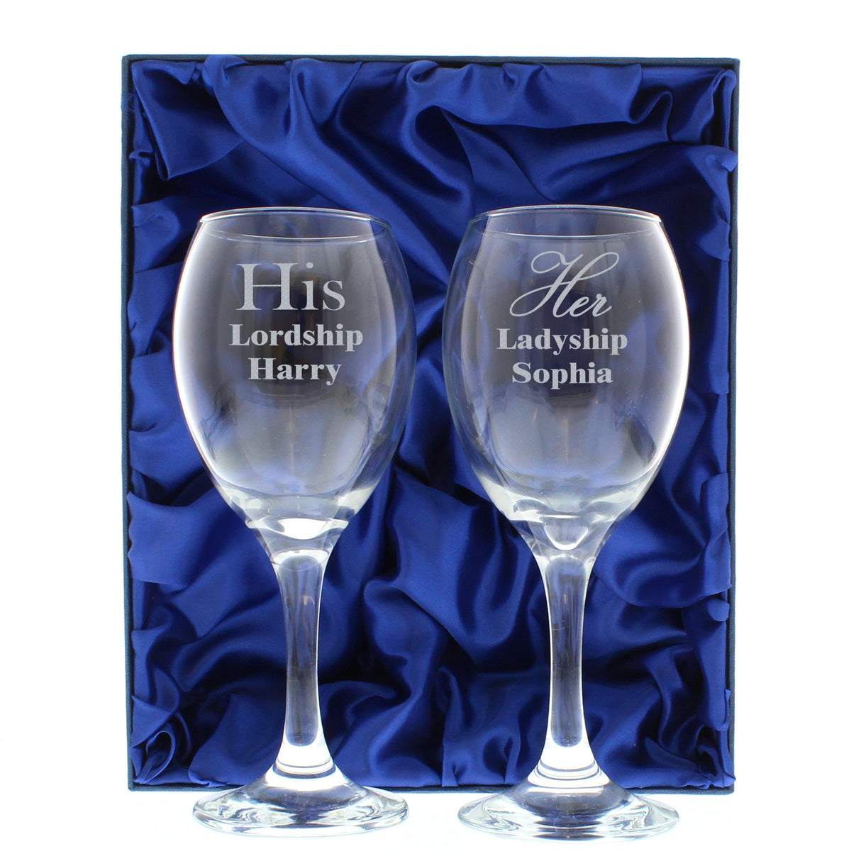 Personalised His & Her Wine Glass Set: 3 - Wine Glasses By Gift Moments