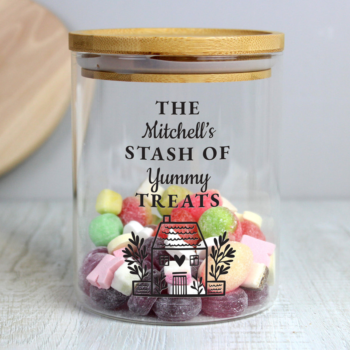 Personalised Home Glass Storage Jar: 3 - Storage By Gift Moments