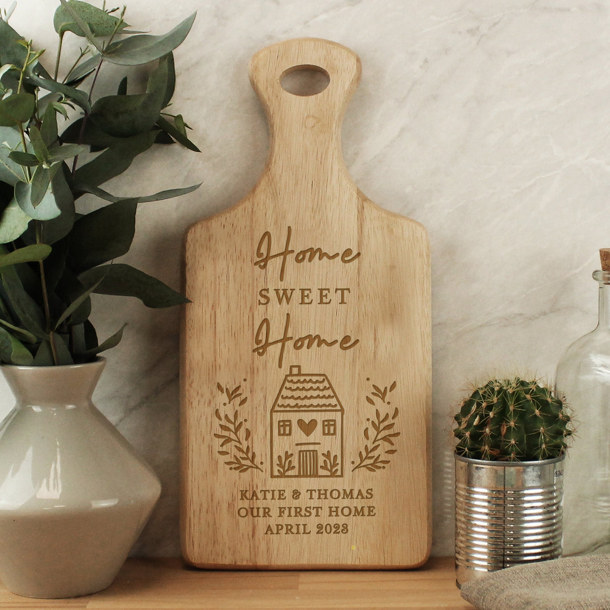 Personalised HOME Wooden Paddle Board - Shop Chopping Boards At Gift Moments - 4