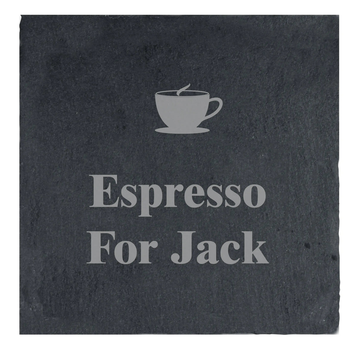 Personalised Hot Drink Motif Single Slate Coaster: 3 - Coasters By Gift Moments