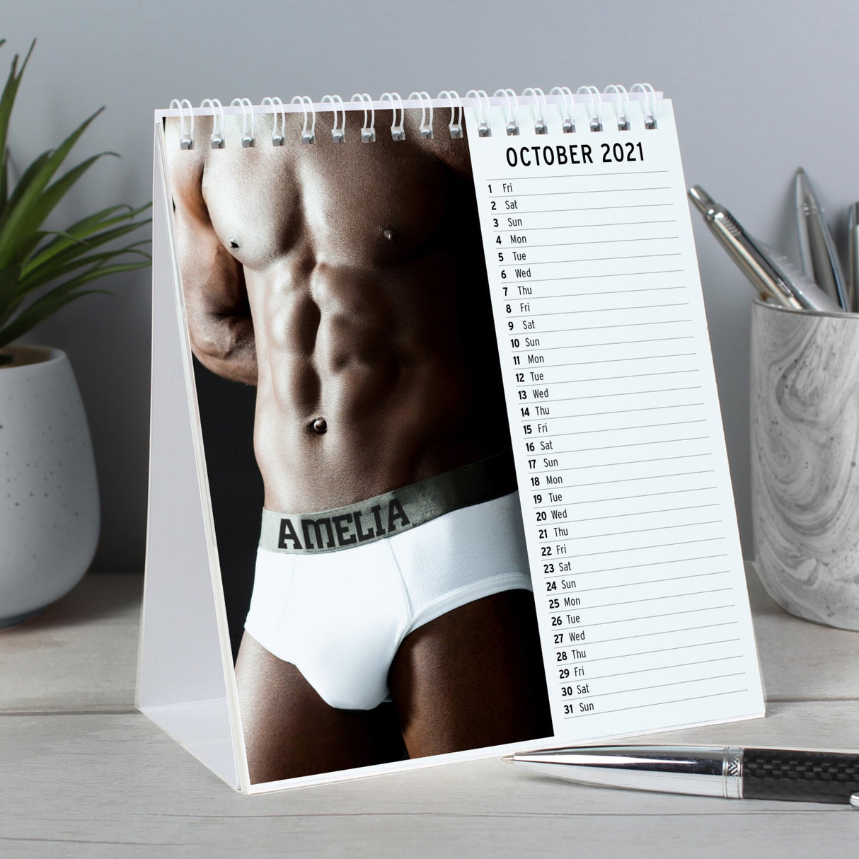 Personalised Hot Hunks Desk Calendar - Shop Calendars & Planners At Gift Moments - 2