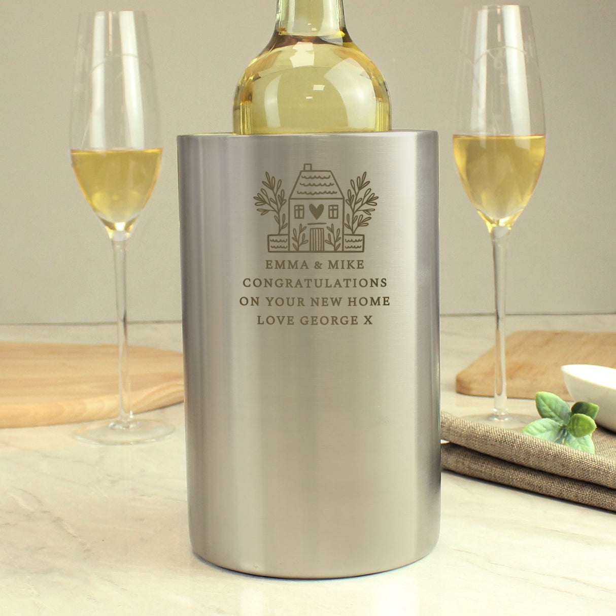 Personalised House Wine Cooler: 3 - Barware By Gift Moments