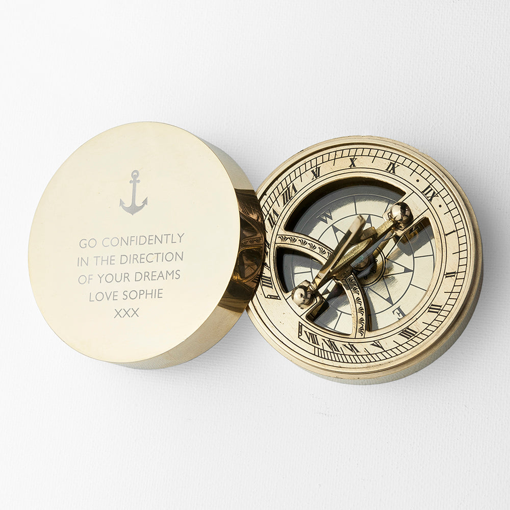 Personalised Iconic Adventurer’s Sundial Compass - Shop Compasses At Gift Moments - 5