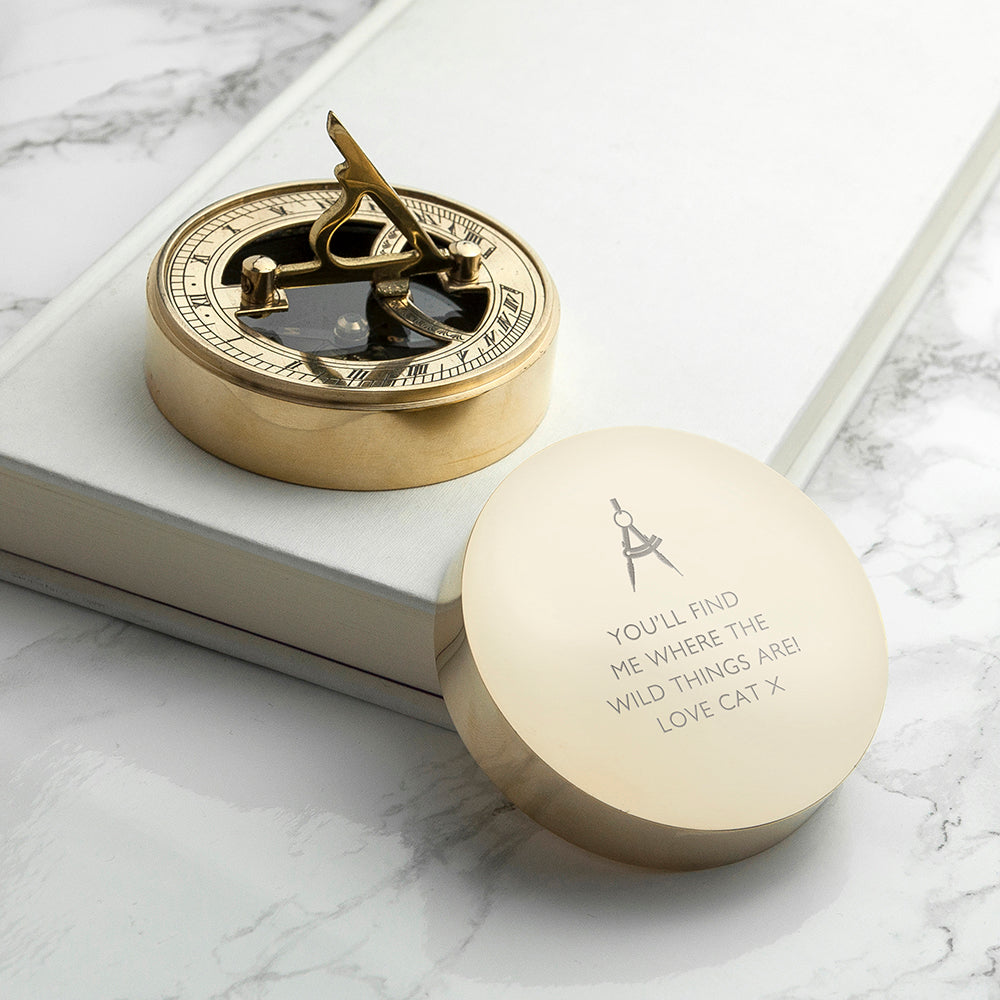 Personalised Iconic Adventurer’s Sundial Compass - Shop Compasses At Gift Moments - 9