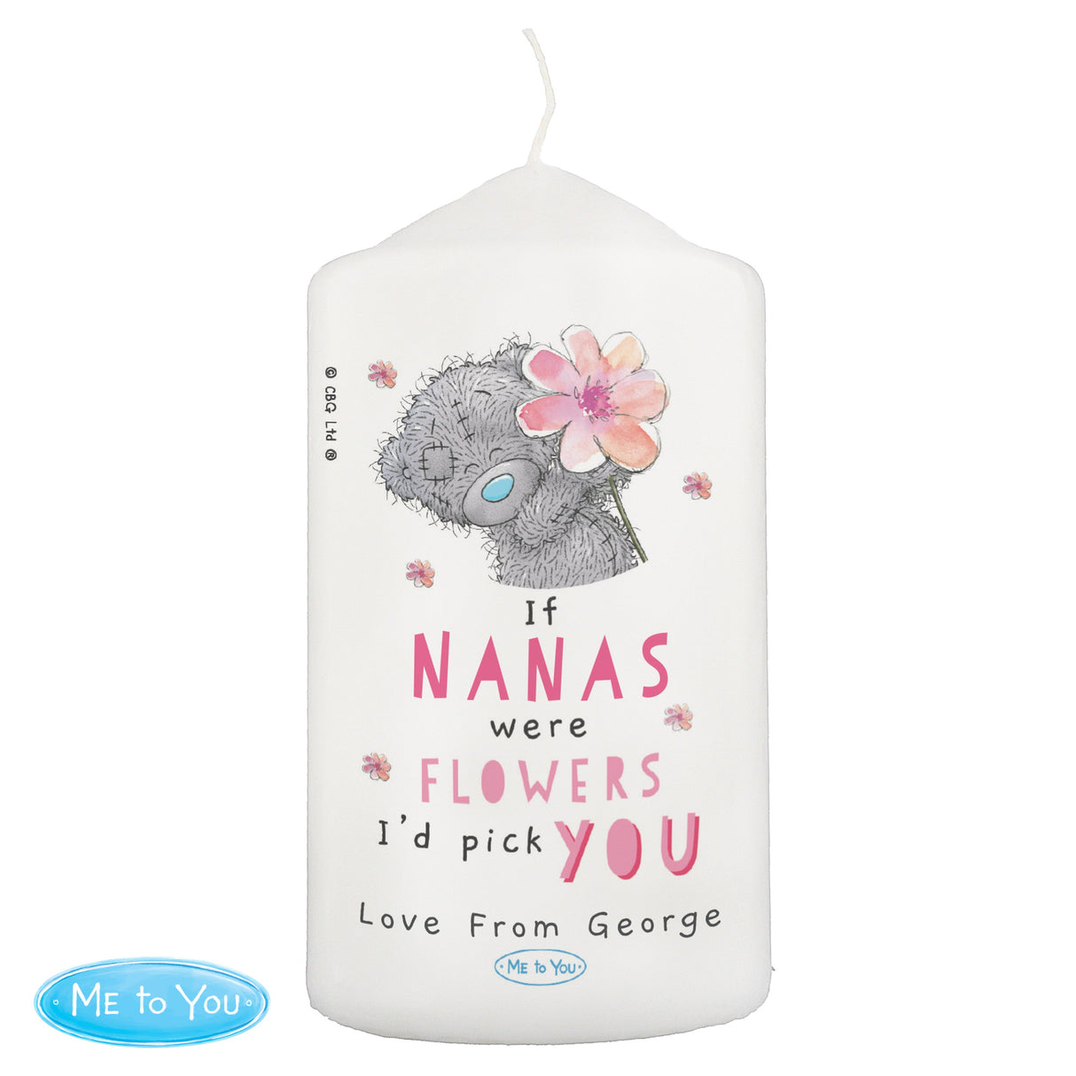 Personalised Me To You If... Were Flowers Pillar Candle: 5 - Candles