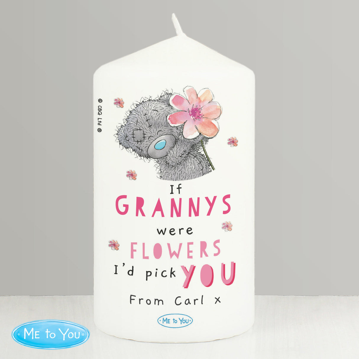 Personalised Me To You If... Were Flowers Pillar Candle: 4 - Candles