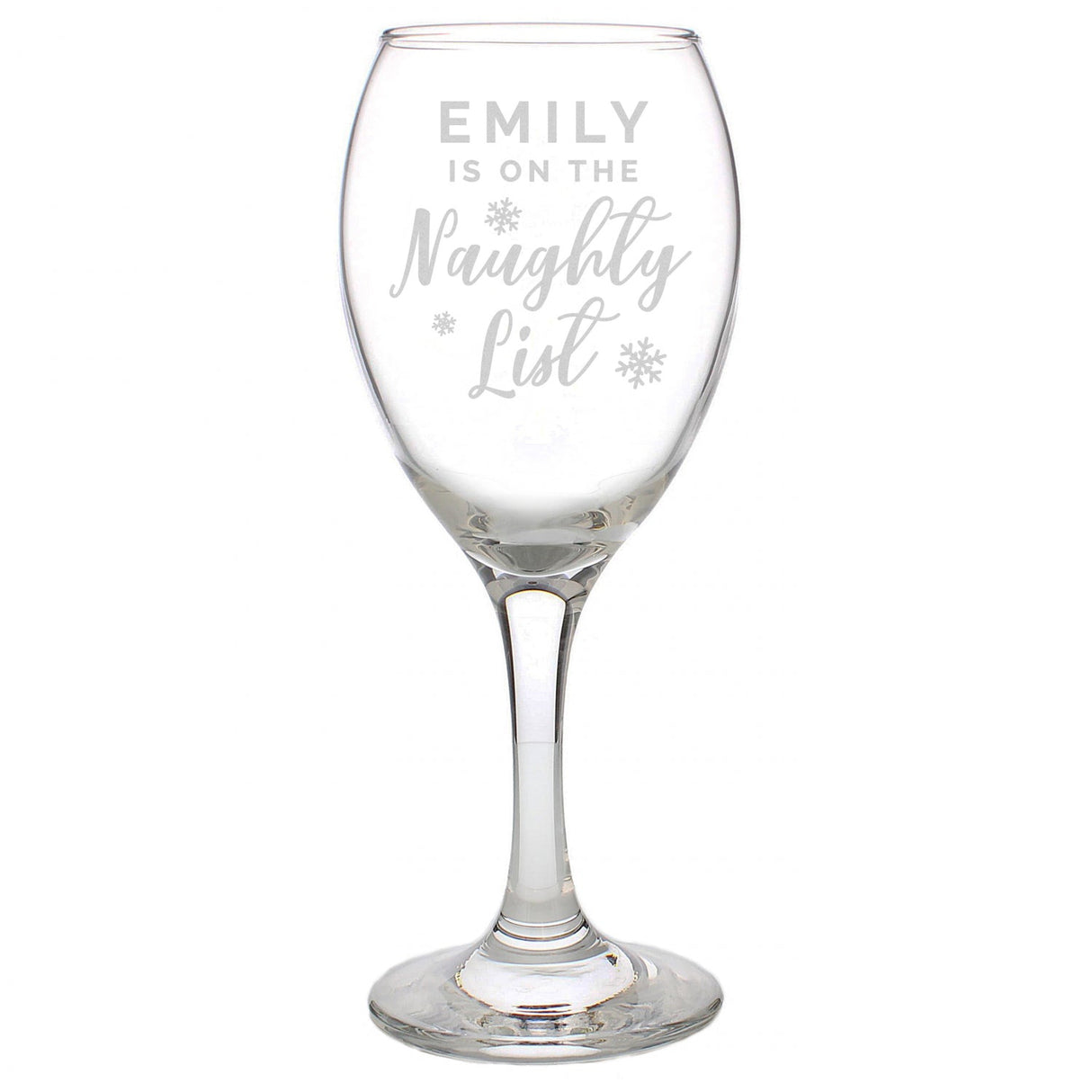 Personalised I’m On The Naughty List Wine Glass: 4 - Wine Glasses By Gift Moments